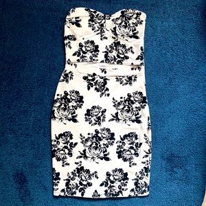 Rose print dress